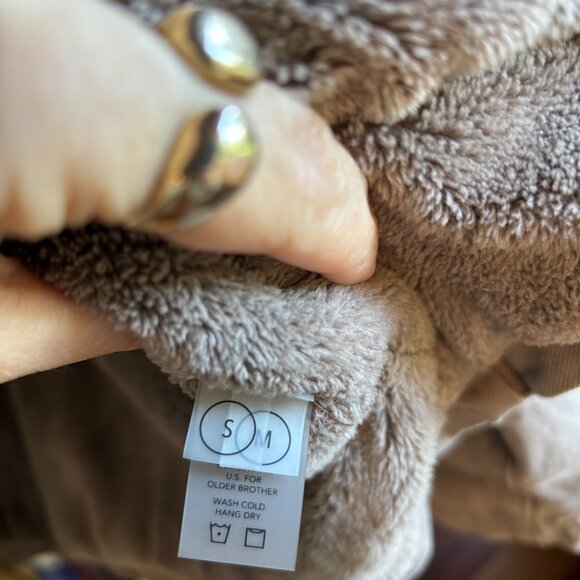 Sherpa Long Chore Coat - OLDER BROTHER - Charred Brown S/M - Picture 5 of 7